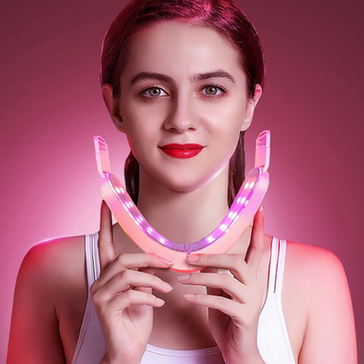 LED Photon Therapy Vibration Facial Slimming Massager